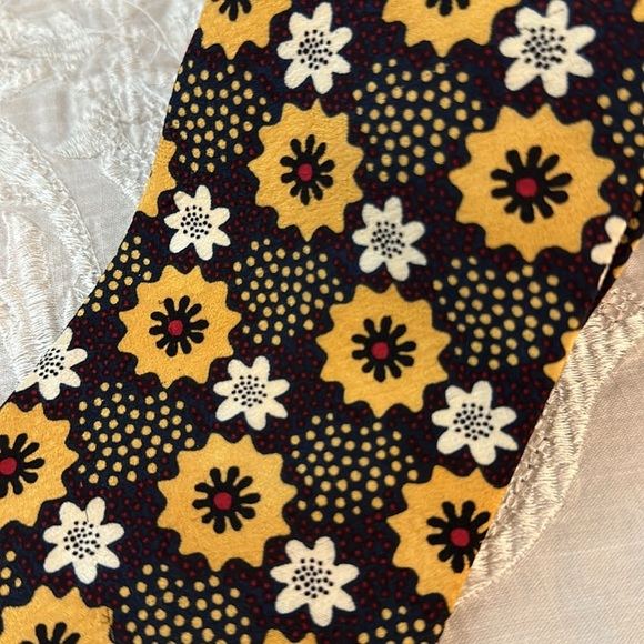 Vtg Camilla Smith NYC Retro Floral Silk Neck Tie - Picture 2 of 4